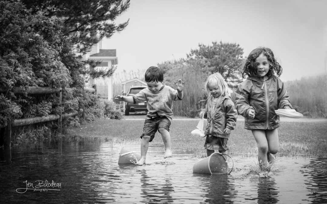 Rain Puddles | My Beautifully Chaotic Lifestyle Feature | North Andover MA Children Photographer